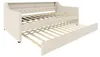 Beige Leinen Daybett mit LED-Beleuchtung und hydraulischem Produktbild-Vorschau 10