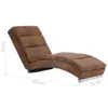 vidaXL Chaiselongue Braun Wildleder-Optik Produktbild-Vorschau 8