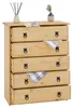 Kommode BARRIO mit 5 Schubladen I Sideboard aus massiver Produktbild-Vorschau 3