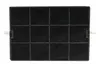 A black carbon filter for a kitchen hood, shown isolated on a white background. Produktbild-Vorschau