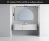 Unregelmäßiger asymmetrischer angeschnitten Spiegel mit LED Produktbild-Vorschau 2