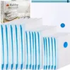 Platzsparende Vakuumbeutel - 10er-Set, transparent/blau, Produktbild-Vorschau 12