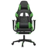 vidaXL Gaming-Stuhl mit Massage & Fußstütze Schwarz & Grün Produktbild-Vorschau 5