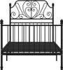 vidaXL Bettgestell Schwarz Metall 100x200 cm Produktbild-Vorschau 2