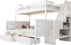 Sweiko Lit d'enfant 90x200/140x200cm, lit superposé en bois Voir les images du produit 11