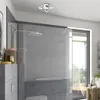 A modern bathroom with a glass-enclosed shower, a ceiling light fixture, and a vanity. Produktbild-Vorschau