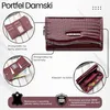 Damenbrieftasche aus lackiertem Leder mit Krokoprägung, Produktbild-Vorschau 2