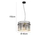 Globo Lighting Hängeleuchte Metall schwarz matt, 1x E27 Produktbild-Vorschau 6
