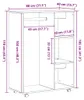 vidaXL Wieszak na ubrania Artisan dąb 80x40x110 cm materiał Podgląd zdjęcia produktu 6