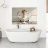 Wanddeko 120x80 cm - BadezimmerLama in der Badewanne, Produktbild-Vorschau 4