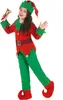 A young girl dressed as a Christmas elf, holding a bell. Produktbild-Vorschau