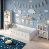 Letto a terra INONEFT, 90x200 cm, per bambini, con sponde Anteprima dell’immagine prodotto 1