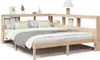 vidaXL Massivholzbett mit Regal ohne Matratze 160x200 cm Produktbild-Vorschau 1