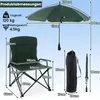 COSTWAY Campingstuhl faltbar, Klappstuhl mit Schirm, Sitz, Produktbild-Vorschau 3