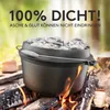 BBQ Dutch Oven Set [7L] – Eingebrannter Feuertopf aus Produktbild-Vorschau 5