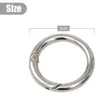 INF Porte-clés ronds avec mousqueton, paquet de 10 Argent Voir les images du produit 2