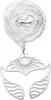 Walflosse Kette 45cm Anhänger Halskette Ozean Delfin Flosse Produktbild-Vorschau 1