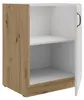 Unterschrank 60 cm Stilo Weiss + Eiche Artisan Küchenzeile Produktbild-Vorschau 2