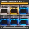 LVSOMT Moderner schwarzer LED Nachttisch mit integrierter Produktbild-Vorschau 4
