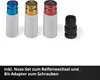 A set of socket wrenches and a bit adapter are displayed against a white background, with descriptive text below. Produktbild-Vorschau