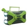 A green and gray emergency radio with a built-in LED light and flashlight, shown against a white background. Produktbild-Vorschau