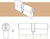 Schließzylinder - 30 x 60 mm - 3 Schlüssel - ( Produktbild-Vorschau 4