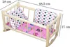 Puppenbett aus Holz, RETRO-Wiege in Holzfarbe mit Produktbild-Vorschau 8