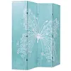 vidaXL Raumteiler klappbar 160 x 170 cm Schmetterling Blau Produktbild-Vorschau 1