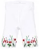 BONDI Capri Leggings "Blumenwiese" Stickerei 86627 | Weiß - Produktbild-Vorschau 2