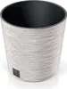 Prosperplast Blumentopf FURU Round Eco Wood Weiß 25 cm Produktbild-Vorschau 1