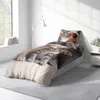 Winter Biber Bettwäsche 135x200 cm Hunde Katzen Kätzchen Produktbild-Vorschau 3