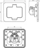 Solight eingebaute Bodensteckdose, IP55, rechteckige Produktbild-Vorschau 8