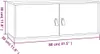 vidaXL Armoires murales 2 pcs. 80x30x30 cm pin massif Voir les images du produit 8