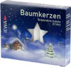 A box of Christmas tree candles with a winter scene illustration. Produktbild-Vorschau