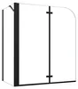 Duschspa 120x140cm 2-teilig Faltwand Schwarz Produktbild-Vorschau 1
