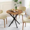 Runder Esstisch Ø80cm, Industrialstil, X-Füße, Küchentisch, Produktbild-Vorschau 6