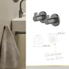 Lenz SIVO Handtuchhaken Graphit- einfache Wandmontage - Produktbild-Vorschau 3