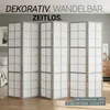 Homestyle4u Paravent Raumteiler 6 teilig Holz Grau Shoji Produktbild-Vorschau 16