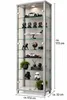 AGIONDA Standvitrine mit LED-Beleuchtung, Glasvitrine und Produktbild-Vorschau 3