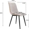 4er Set Esszimmerstühle Stoff und Kunstleder, modern Produktbild-Vorschau 5