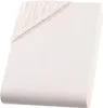 A folded cream-colored jersey fitted sheet with elasticized edges. Produktbild-Vorschau