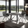 Fauteuil pivotant en velours Lucia, rembourré - gris Voir les images du produit 9