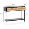 A console table with dimensions shown. Podgląd zdjęcia produktu