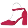 VAN HILL Damen Spitze Pumps Blockabsatz Klassische Produktbild-Vorschau 2