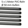 5 Stück PVC Rohr Ø 50mm 1m lang . Nur Rohre OHNE Produktbild-Vorschau 2