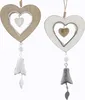 2 Suspensions Déco Coeur Clochette Bois & Métal Voir les images du produit 1