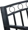 vidaXL Gartenbank 125 cm Schwarz Stahl Produktbild-Vorschau 4