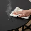 Stół okrągły 80 cm do salonu jadalni czarny blat nowoczesny Podgląd zdjęcia produktu 11