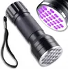Mini torcia UV 21 LED 395nm rilevatore alluminio compatta Anteprima dell’immagine prodotto 1