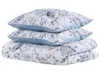 BELIANI Bettwäsche Set Weiß / Blau aus Baumwolle 155 x 220 Produktbild-Vorschau 6